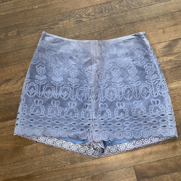 NWOT Intermix Suede Eyelet Shorts - Picture 5 of 11